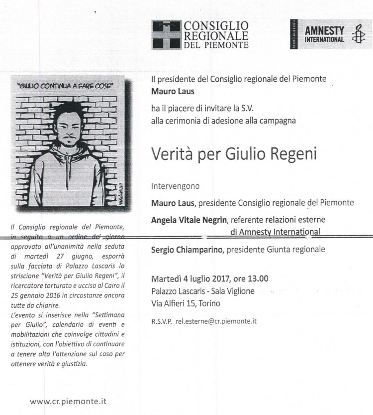 Verità per Giulio Regeni